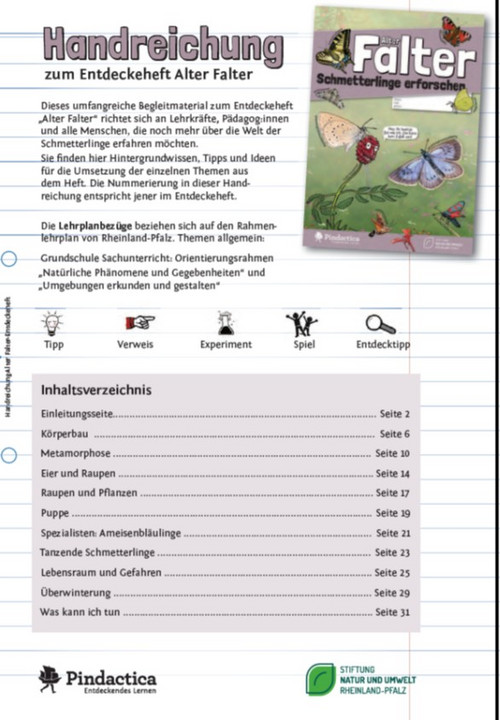 Handreichung Schmetterlinge